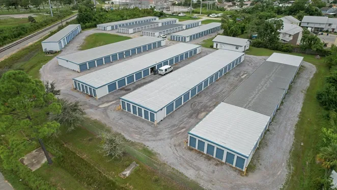 Aerial view of Gulf Coast Self Storage 19th Street.
