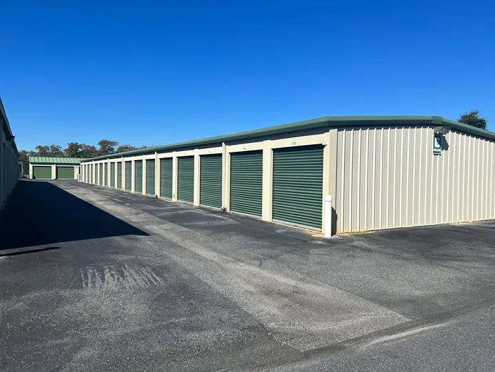 Exterior storage units at A Safe Storage.