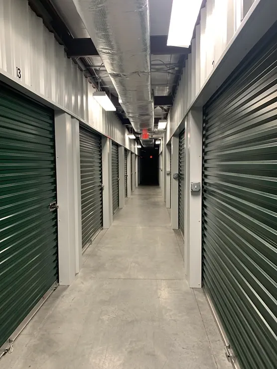 Exterior of indoor storage units at Volunteer Storage Chapman.