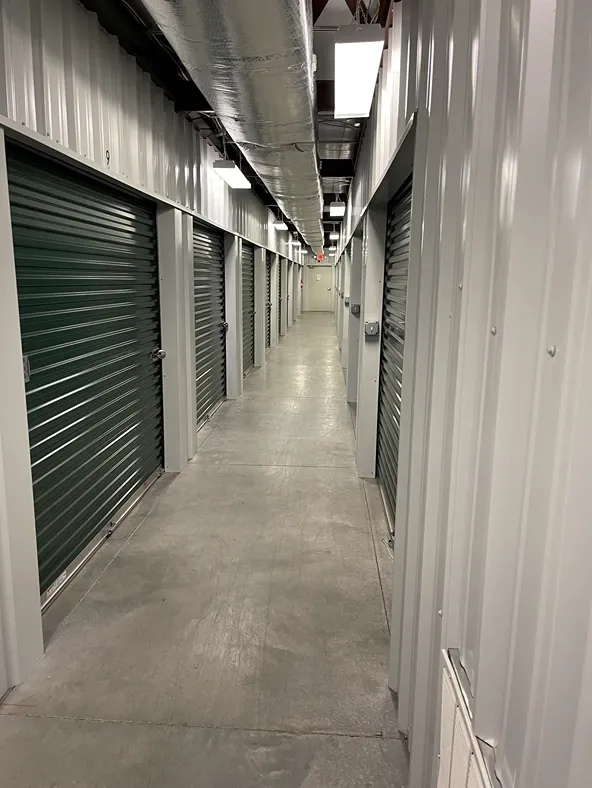 Exterior of indoor storage units at Volunteer Storage Chapman.