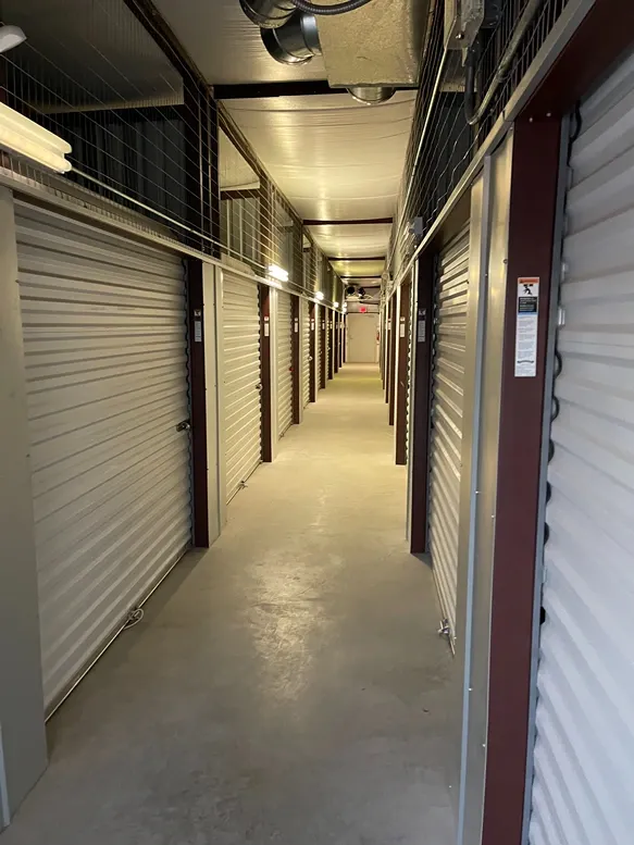 Indoor storage at MRC Self Storage facility.