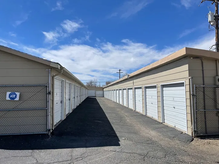 Rows of storage units at Osprey Storage Pueblo