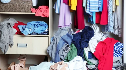 Cluttered closet