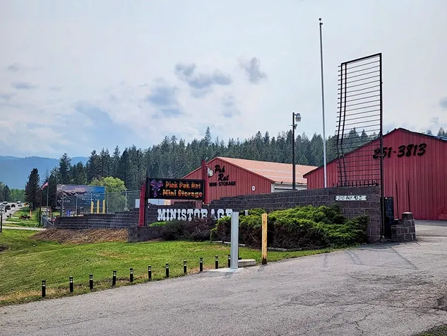 Exterior of Pak Rat Mini Storage facility.