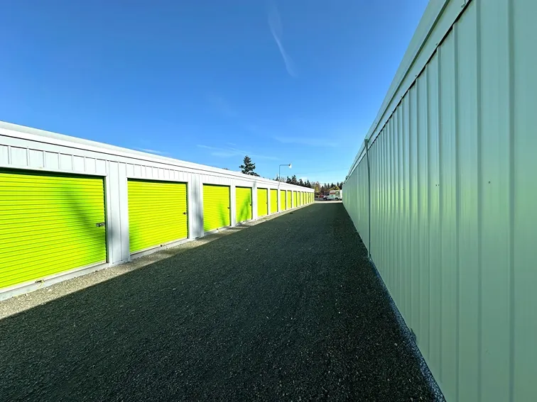 Exterior of rows at Sales Road Storage facility.