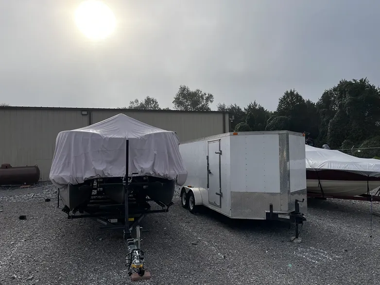 View of outdoor vehicle storage at Volunteer Storage Solway facility.