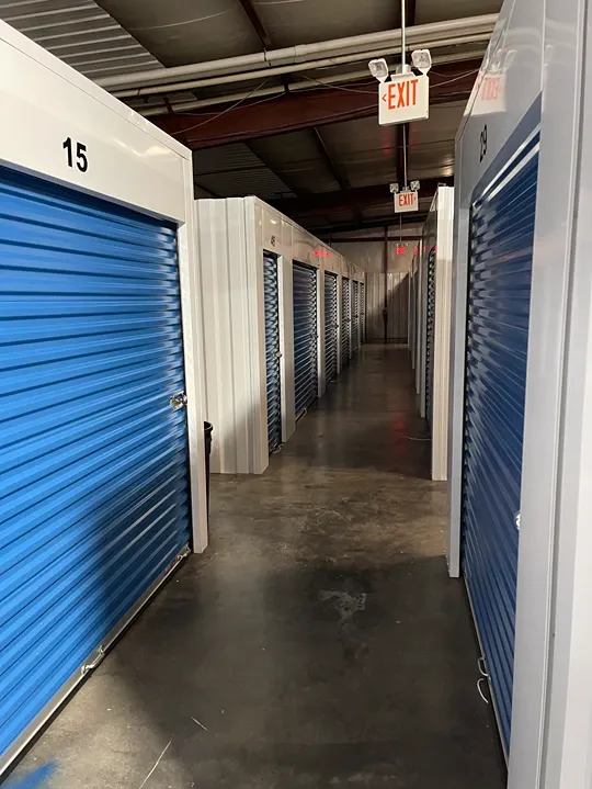 Indoor storage units at Volunteer Storage Solway facility.
