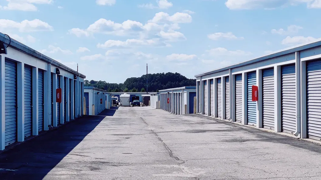 Woodridge Mini Storage units with a wide aisle